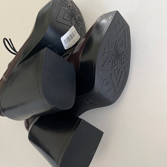 Gianni Bini Mazzen Women's 9.5 City Girl Lace Up Oxford Square Toe Platform Shoe - Picture 6 of 8